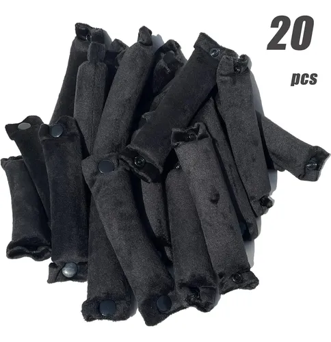 Rulos Flexibles Negros Para Rizos Sin Calor 20 Unidades