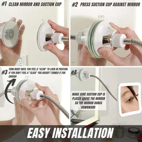 Sunplustrade Espejo De Maquillaje Con Luces Led Y Aumento, D