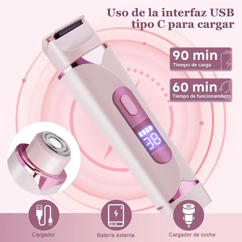 Depiladora Rasuradora Mujer Eléctrica Doble Cabeza 2 In 1
