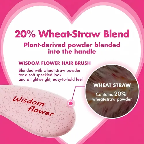 Cepillo De Pelo Wisdom Flower Para Cabello Húmedo Y Seco Con