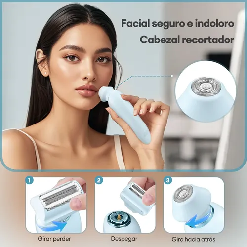Depiladora Eléctrica Afeitadora Rasuradora Mujer Portátil