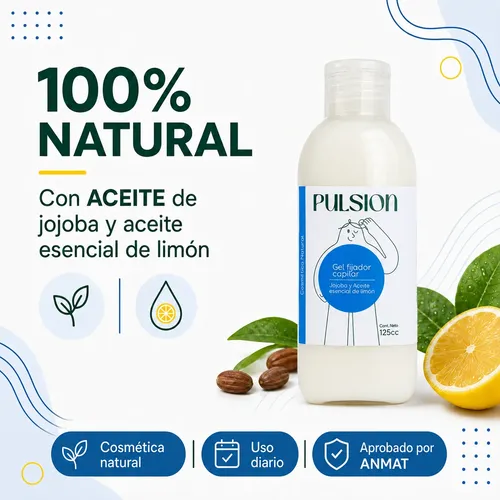 Pulsion Gel Fijador Capilar 100% Natural Aceite De Jojoba