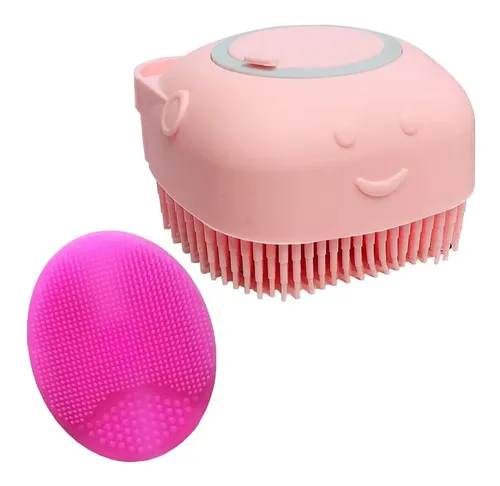 Cepillo Dispenser Jabón Silicona Limpiador Facial O Corporal