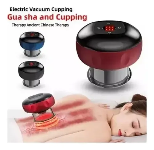 Masajeador Eléctrico Gua Sha – Ventosa China – Cupping Rojo Y Negro