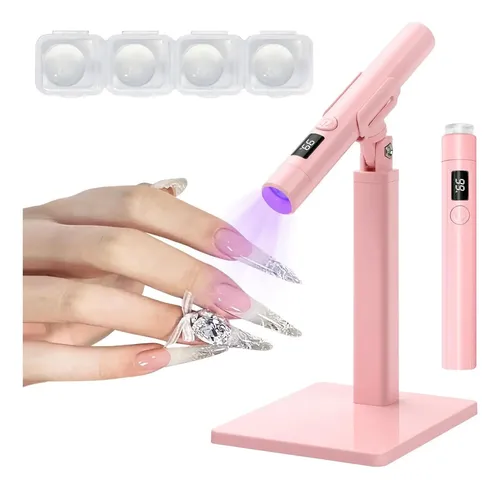 Mini Lámpara Led Uv Para Uñas Mucoos Rosa, Curado Rápido