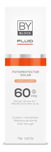 By Block Fluid Fotoprotector Facial Fps60 Con Color
