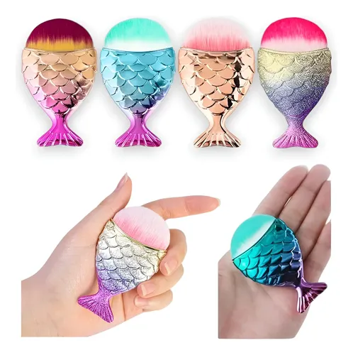 Brochas Mini Pez X3 Limpieza Manicura Maquillaje