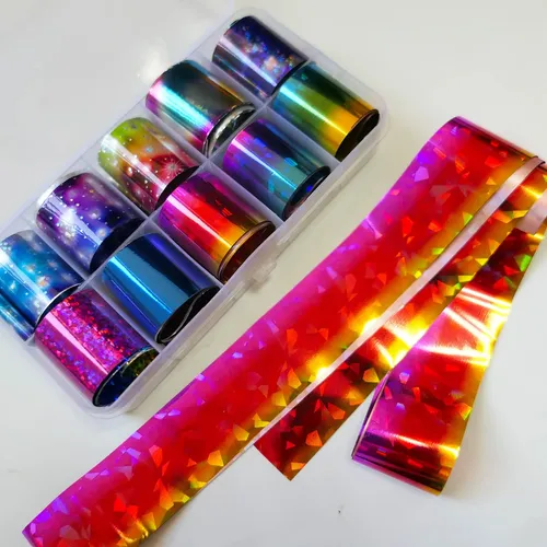 Láminas Holográficas Para Transferencia De Uñas Loveourhome,
