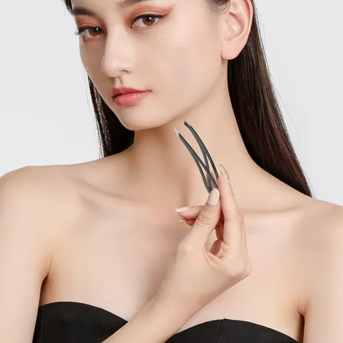 Eyebrow Tool Stainless Steel Tweezers For Slant Tip Plucking