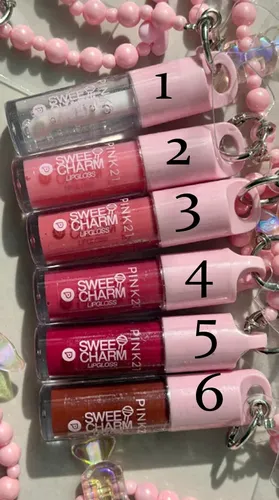 Brillo Labial Pink21 Sweet Charm Llavero P/ Celular Lipgloss