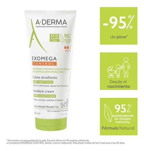 Aderma Exomega Control Crema Emoliente Piel Sensible 200ml