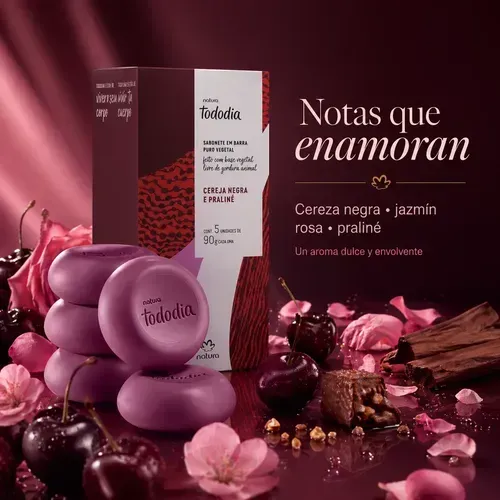 Jabón En Barra Natura Tododia Cereza Negra Y Praline