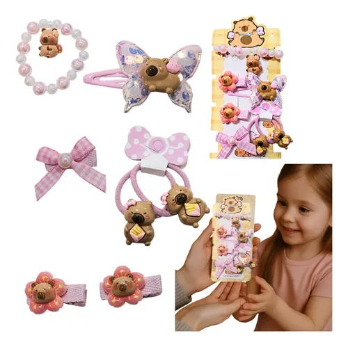 Set De Accesorios Para Peinados Diseño Capibara