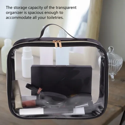 2 Bolsas De Maquillaje Transparentes Para Viaje, Neceser Cla