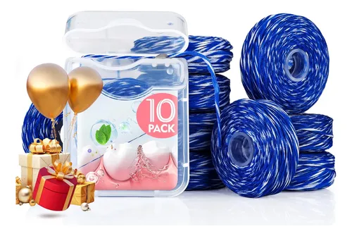 Hilo Dental Encerado Expandible Menta 10 Carretes 30 M