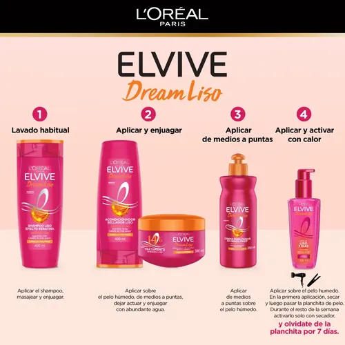 Shampoo Elvive Dream Liso 200ml