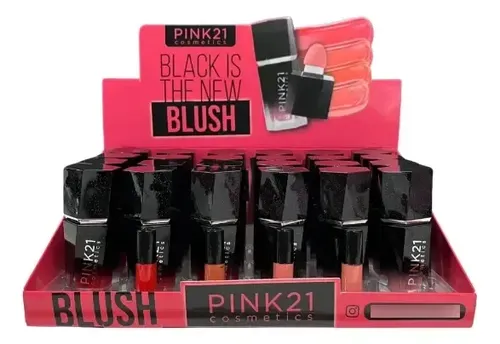 Rubor Líquido Pink21 Con Esponja | Black Is The New Blush Tono Del Maquillaje Tono 4