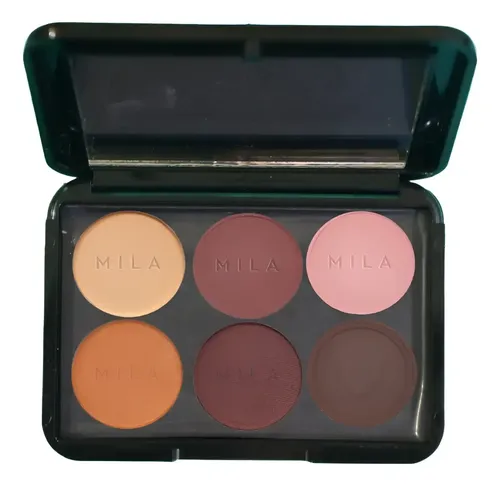 Paleta De Sombras Hd Mila Marzi 6 Tonos Hipoalergénica Color Paleta Radiant