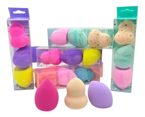 Esponjas Blender Saniye Pack X3 Vegano Cruelty Free Maquillaje