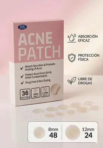 36 Parches Antiacné Invisibles Y Resistente Al Maquillaje