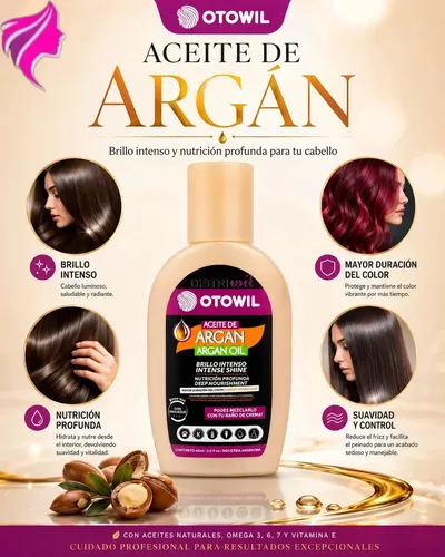 Aceite De Argan Capilar Frasco X6 Unidades X60ml Otowil