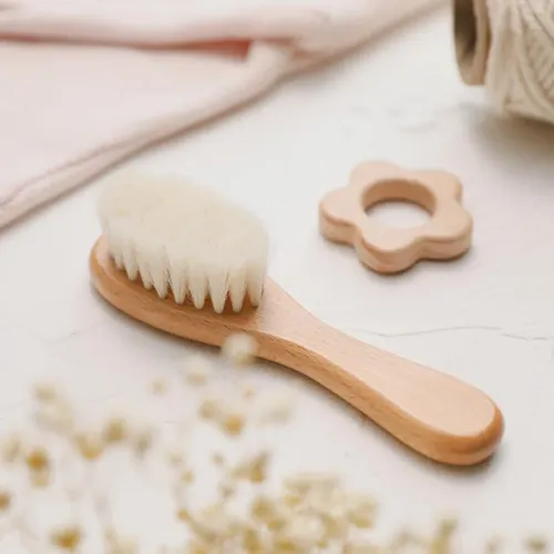 Peineta Suave Para Cabello Con Mango De Madera