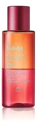 Oleo Bifasico Corporal Natura Tododia Cereza Y Avellana 120ml hidrata intensamente