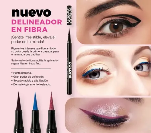 Delineador En Fibra Colors Punta Ultrafina Larga Duración