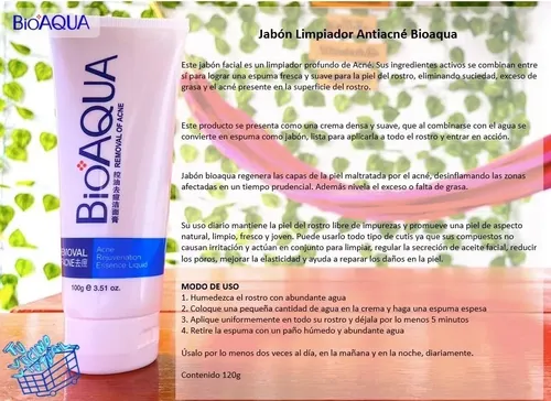 Jabón Bioaqua Pure Skin Antiacné para el Control de Grasa y Poros con Centella Asiática