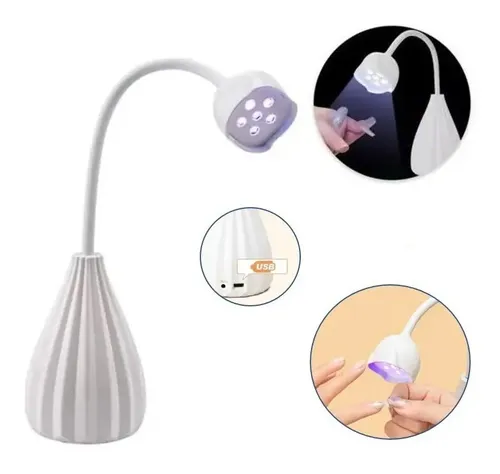 Cabina Led Portátil 12w Recargable Led Uv Press Soft Gel
