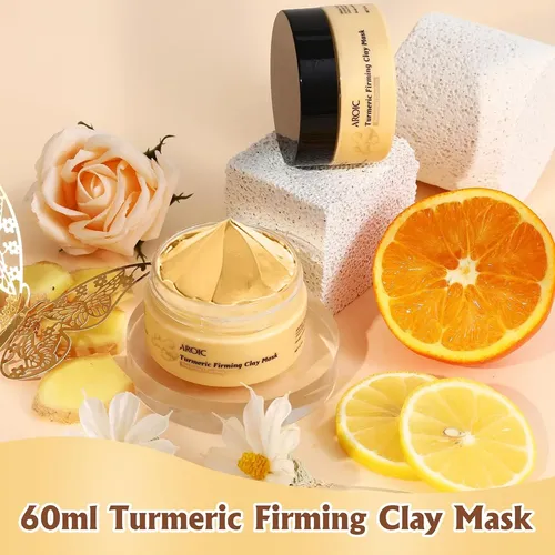Máscara Facial De Arcilla Con Vitamina C, Cúrcuma Y Barro De