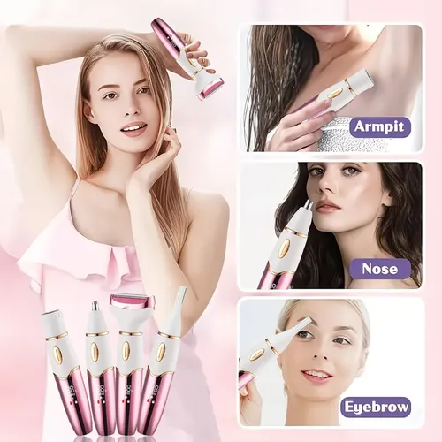 Depiladora Eléctrica 4 En 1 Facial Y Corporal