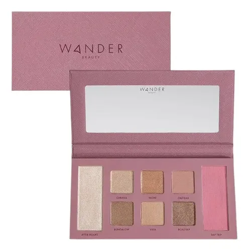 Paleta de Maquillaje Wander Beauty 6 Sombras Satinadas con Rubor e Iluminador