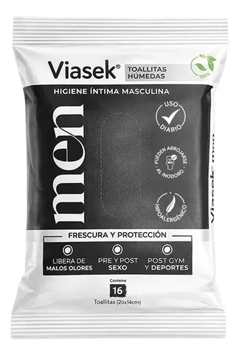 Viasek Men Toallitas Humedas De Higiene Intima Masculina
