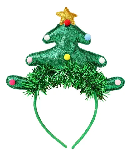 Diadema Navideña Para Árbol De Navidad Con Purpurina