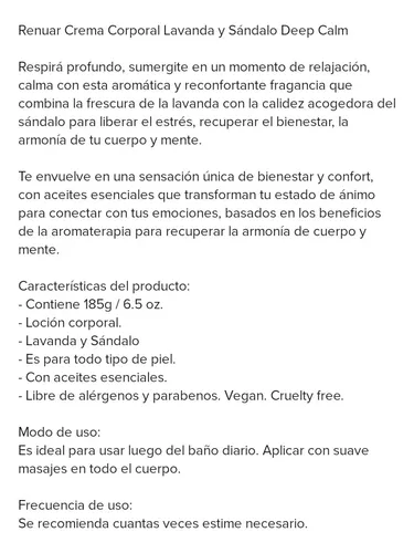 Gigot Setx2 Deep Calm Lavanda Sándalo Renuar Crema+exfolian