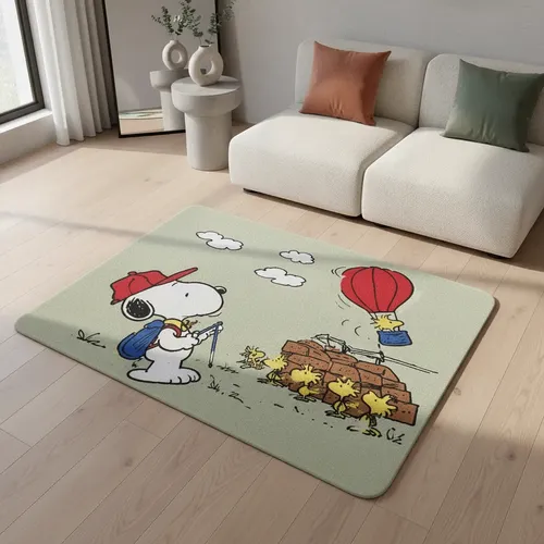 Alfombra Mat Goma C/ Felpa Antideslizante Snoopy 40 X 60 Cm