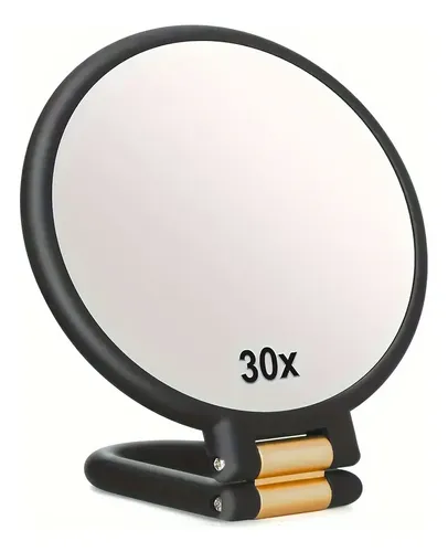 Espejo De Mano Doble Faz Aumento 30x 1x
