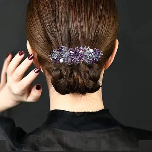 Broches Elegantes Para El Cabello Con Forma De Flor De Perla