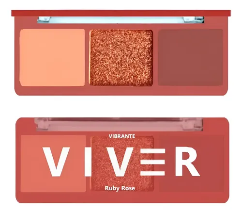 Trio Sombras Matte Metalizada Vibrante Viver Ruby Rose