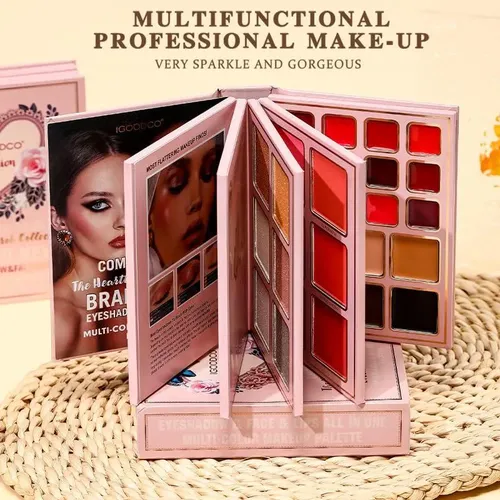 (ig3057) Set De Maquillaje Libro De Sombras Multicolor Con
