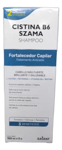 Cistina B6 Shampoo Anticaida Fortalecedor Pelo Pack X2 Uni
