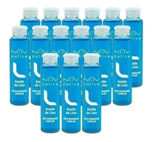 Ampollas Nov Native Aceite De Lino X15 Unidades Profesional