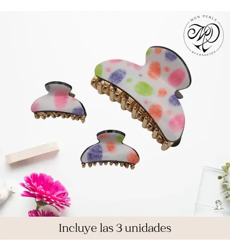 Broches De Pelo De Colores Ganchos De Colores Clips De Pelo Color Blanco