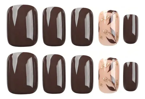 Uñas Postizas Press On Autoadhesivas Diseños Decorados