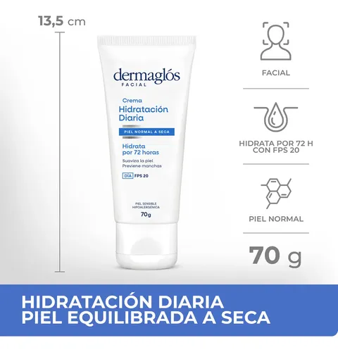 Crema Hidratante Día con FPS 20 Dermaglós
