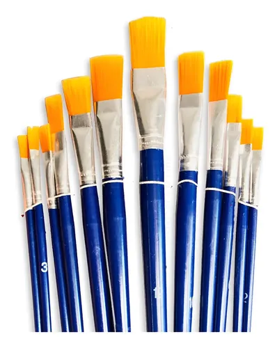 Pinceles Artisticos Maquillaje Oleo Acrilico X12 Xl