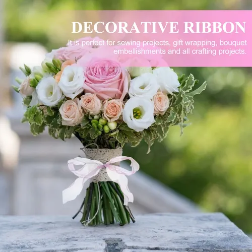 Cinta Decorativa Para Empaque Flores 10 Piezas Light Purple Flower