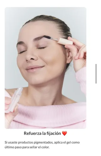 Gel Máscara Para Cejas Mely Transparente Efecto Laminado