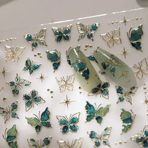 Rtzn 5 Hojas De Pegatinas Autoadhesivas De Mariposas Con Pop